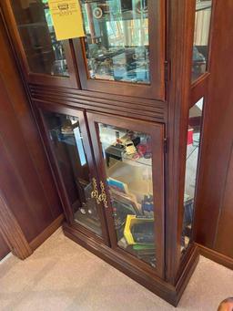 Mirrored back lighted Curio Cabinet