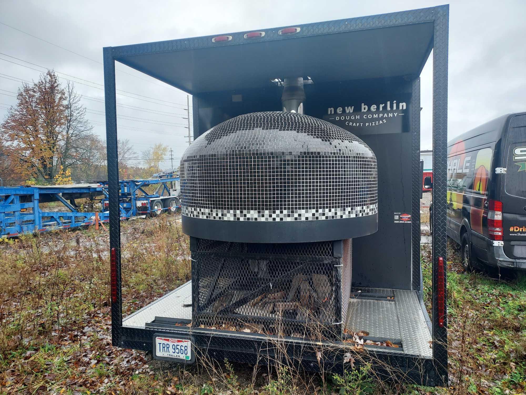 2017 Concession Nation Custom 28 Foot Pizza / Food Trailer w/ Built-In Wood Burning Pizza Oven