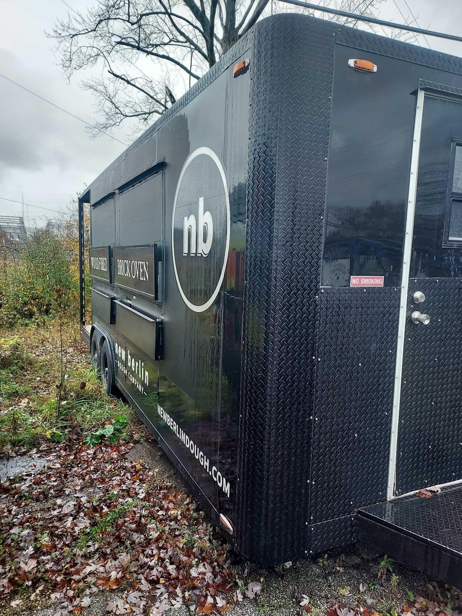 2017 Concession Nation Custom 28 Foot Pizza / Food Trailer w/ Built-In Wood Burning Pizza Oven