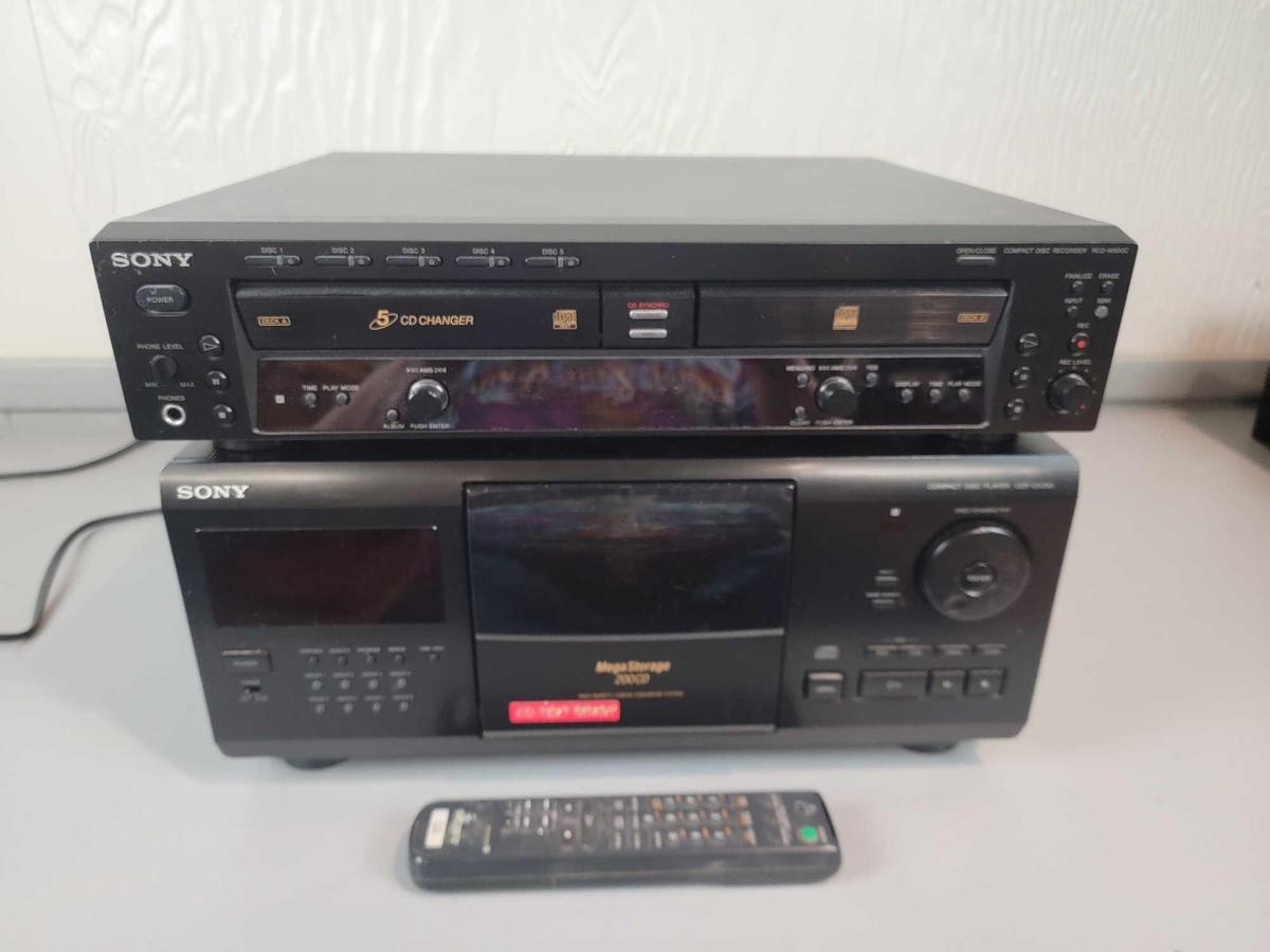 Sony Mega Storage CD Compact Disc Player CDP-CX250 + RCD-W5000
