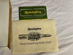 Remington Bullet knife with collector tin