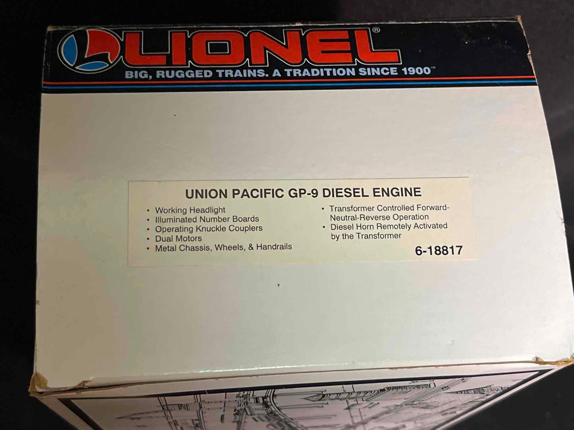 Lionel Union Pacific GP9 Diesel Engine