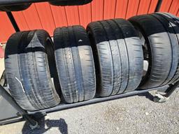 4 mounted Michelin tires, 2 sizes, Ferrari rims
