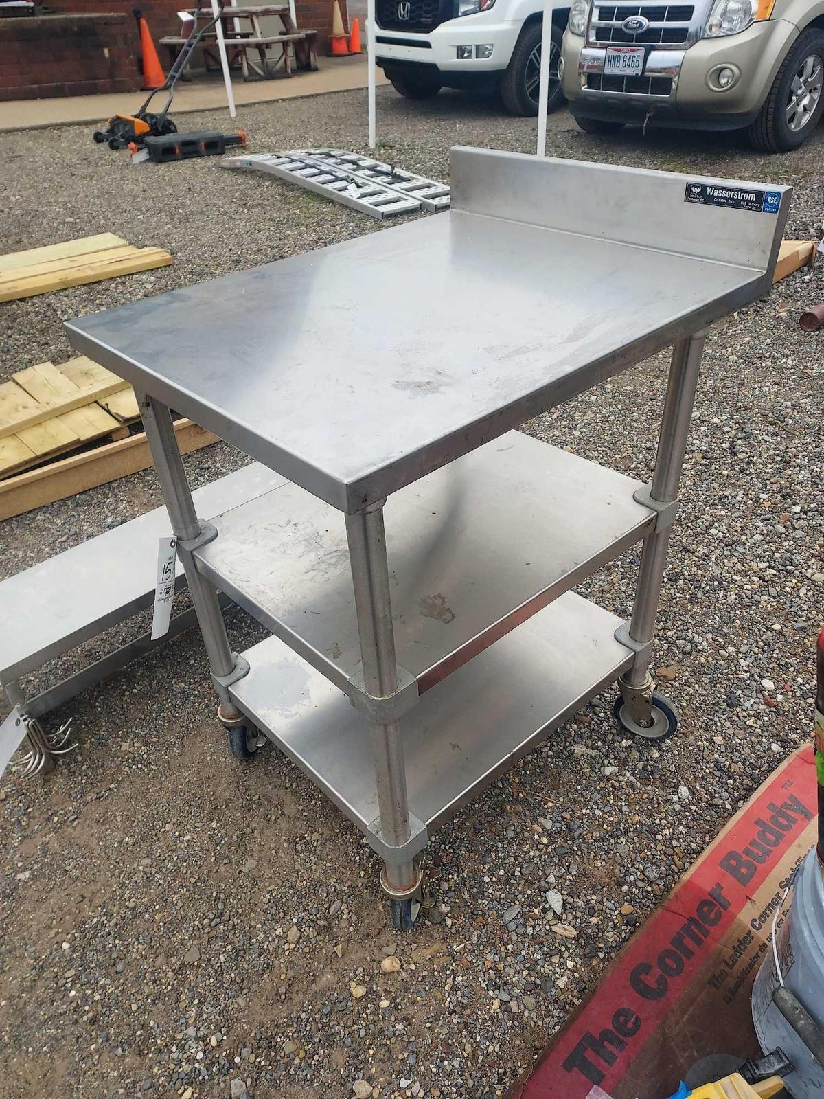 Wasserstrom stainless steel cart
