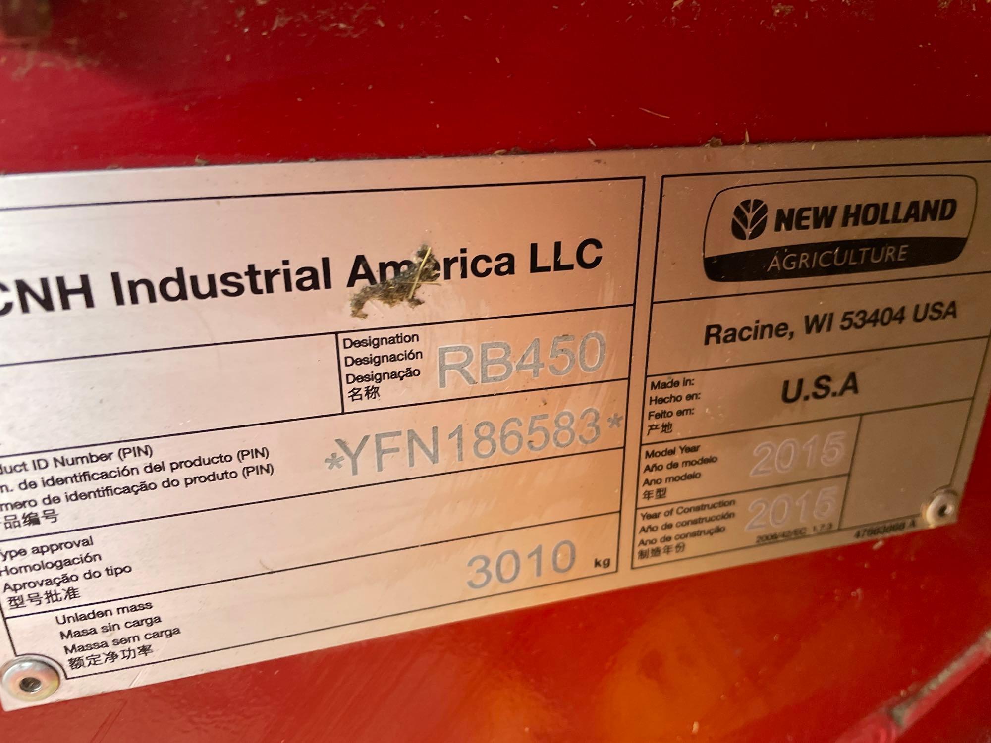 2015 New Holland RB 450 Round Baler