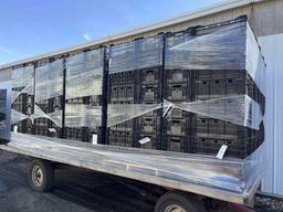 40 plastic produce bins on a pallet