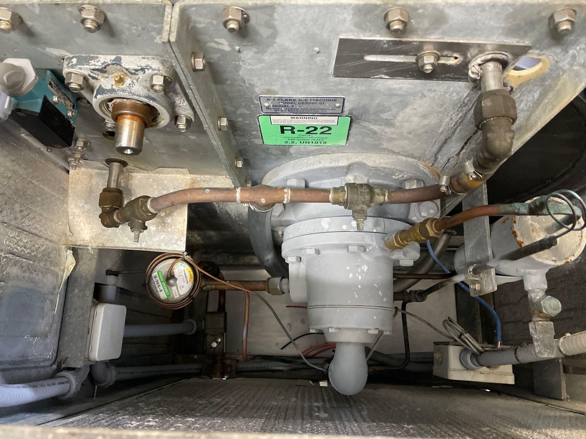 A1 flake ice machine, model DER26F-6T, with Grasso compressor