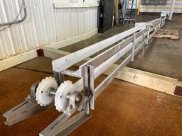 20+ ft Stainless steel and poly elevator, 6 in poly web