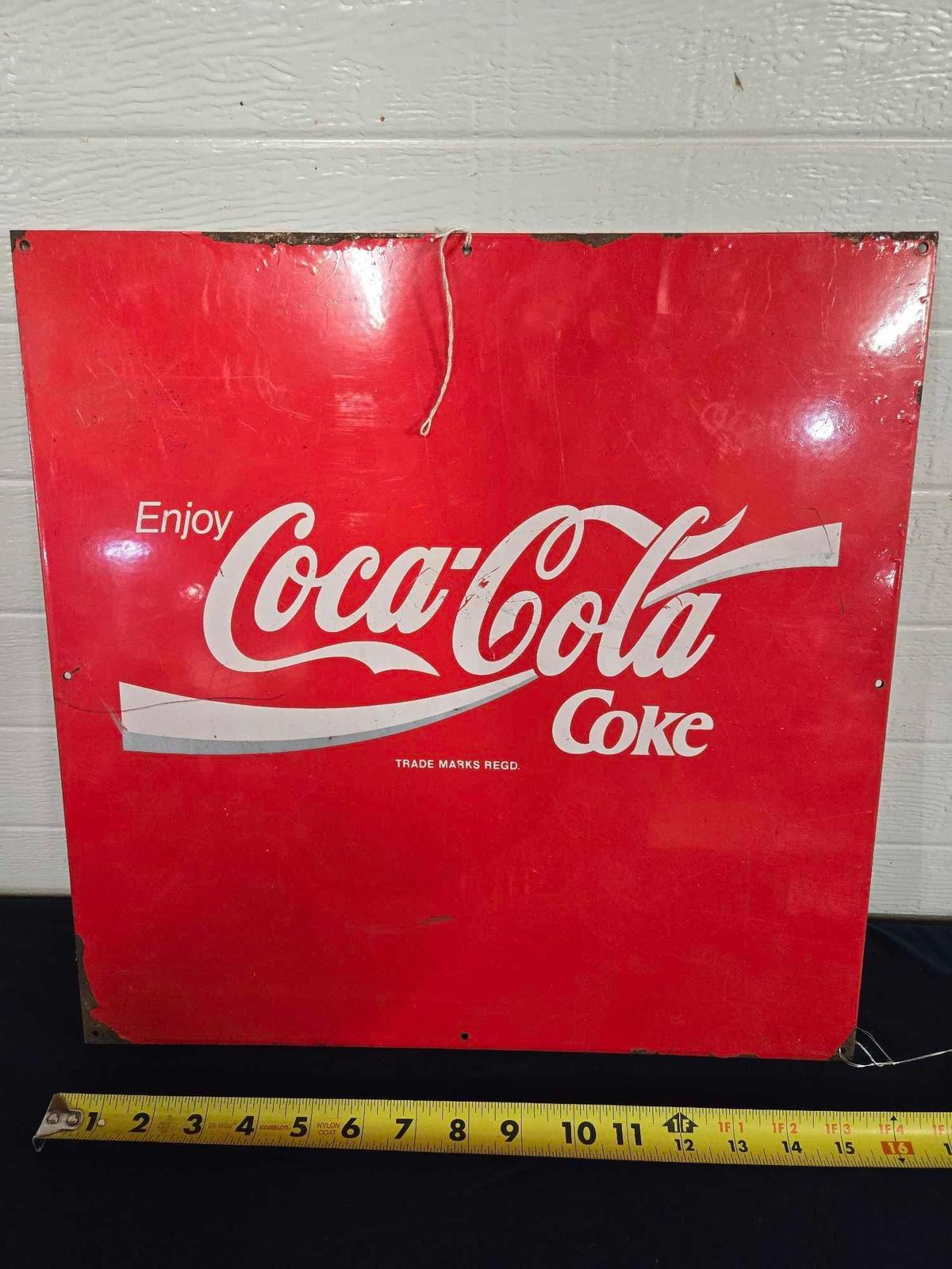 Enameled Coca Cola Sign