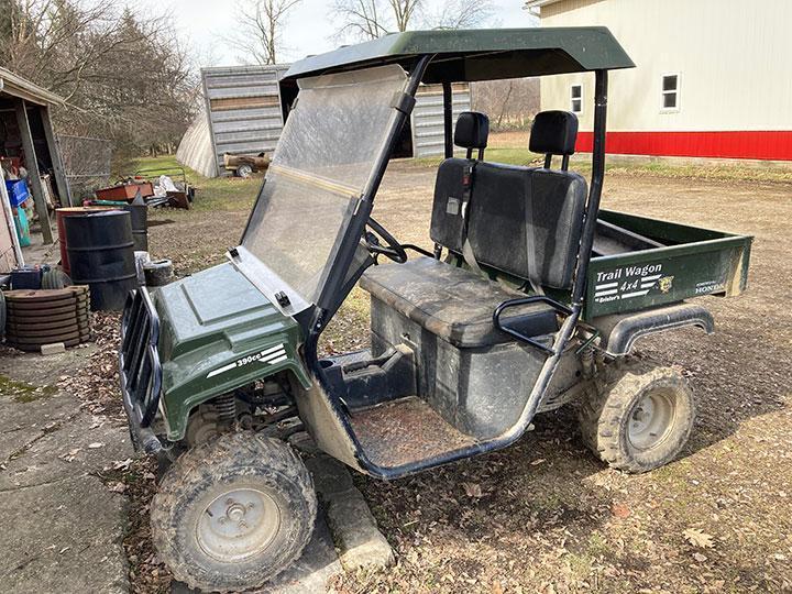 Honda Trail wagon by Bristers 390 cc 4X4 windsheild and canopy, gas