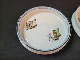 Antique Noritake and German baby feeding dishes