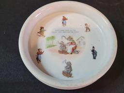 Antique Noritake and German baby feeding dishes