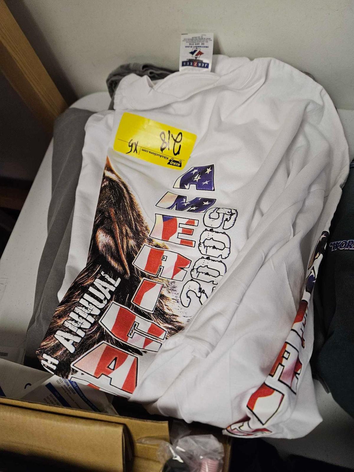 Americade 3XL long sleeve T shirts, bid x 5