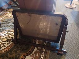Marble Top Cabinet w/ Contents - Lamp, Country Store Telephone, & Small Decor