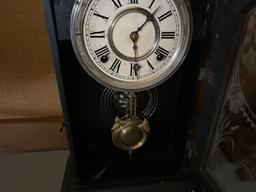 Key Wind Case Clock with Pendulum and Chime