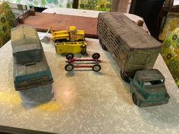 Vintage Toys- Trucks and Livestock Hauler