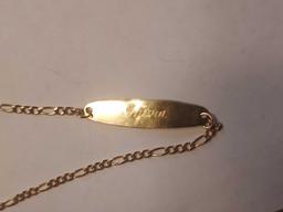 14K Gold "Silvia" Rememberance Bracelet
