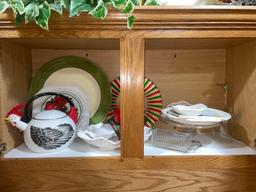 Kitchen Cabinet Contents - Holiday Kitchen Decor, Glasses, Glassware, & more