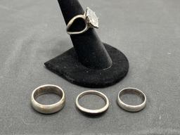 (4) Sterling Rings