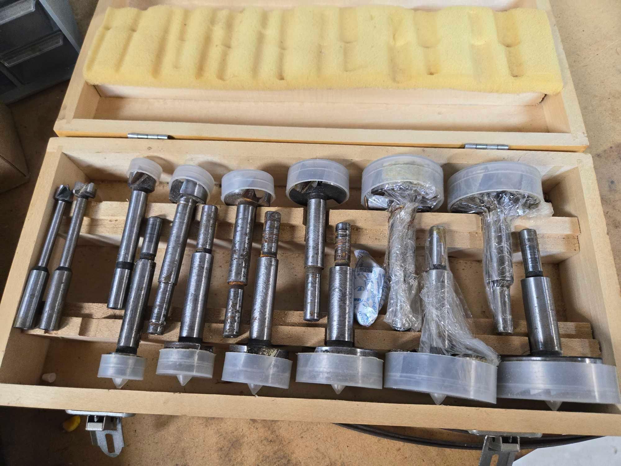 Assorted Forsner Drill Bits, Drill Bits, Organizers & Hardware