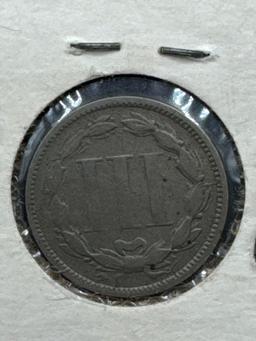 1867 Shield & 3 cent Nickel
