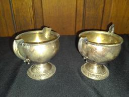 Rogers Sterling Silver Creamer & Sugar Set