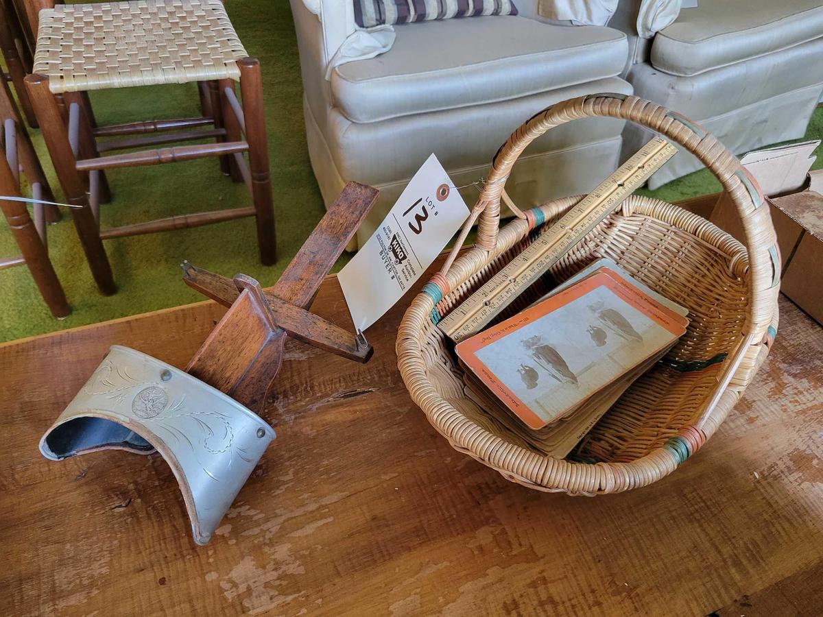 Basket, viewer and viewer cards