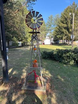 small windmill, lantern, light