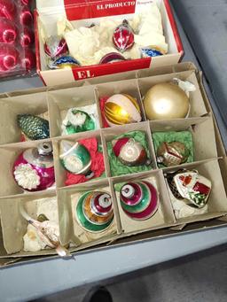 Vintage Christmas decor Items, Ornaments Shiny Bright,