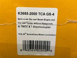 K Line K3685 2000 TCA GS4 Steam Engine and Tender with Lionel Railsounds *Factory Sealed*