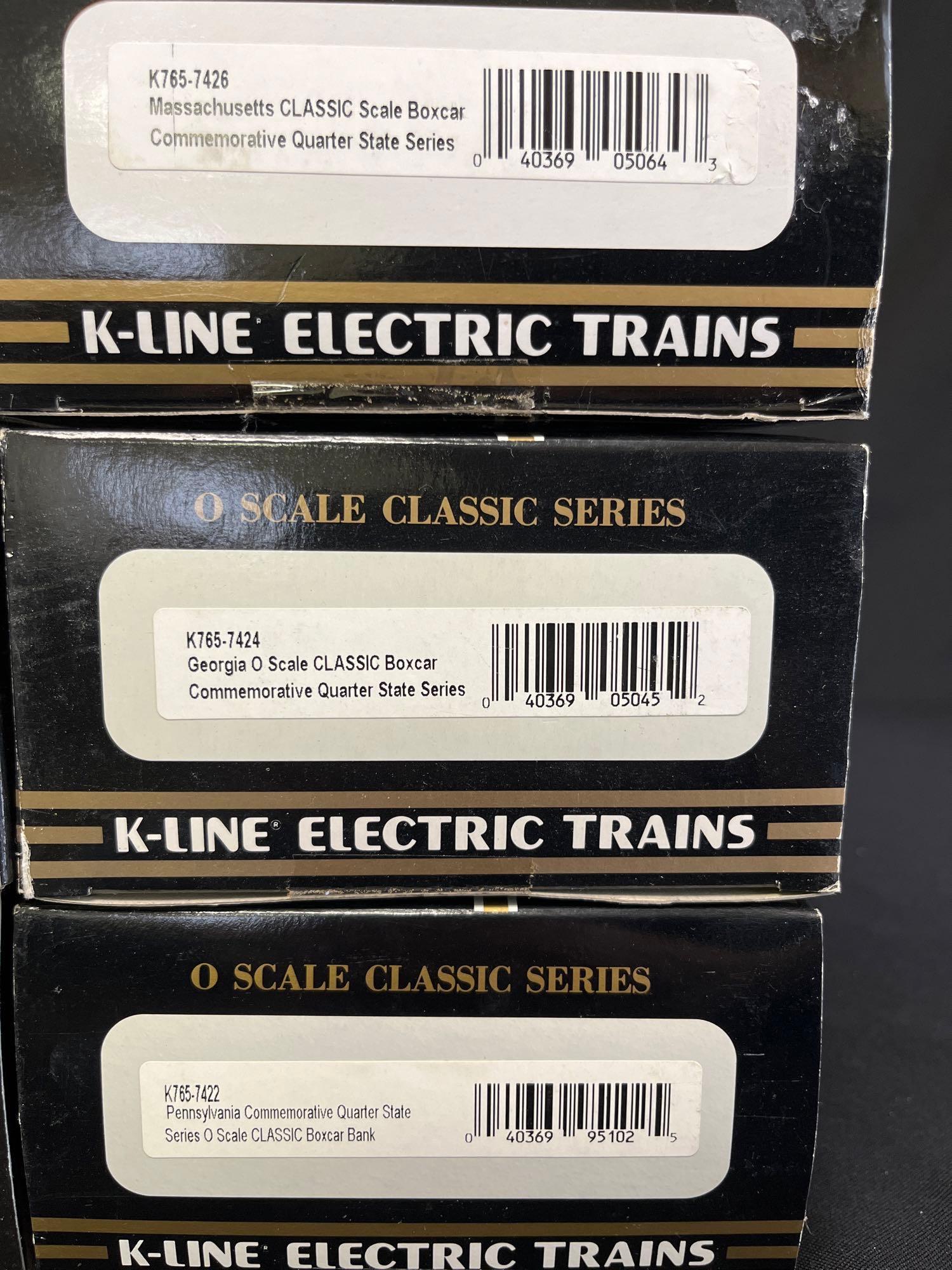 (5) K Line State Quarter Bank Cars