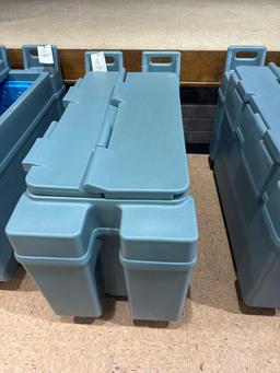 Cambro plastic portable cooler with ice packs