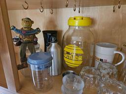 Contents of Cupboard - Mugs, Cups, Ice Tea Dispenser