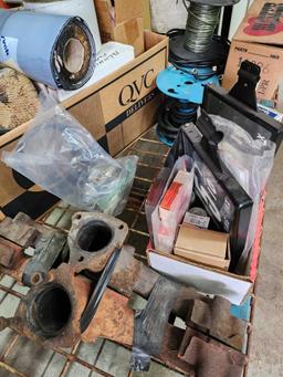 Garage clean out: auto parts, lights, planer roller stands