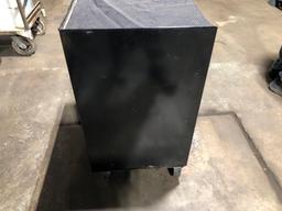 Tool box, black bottom section with casters, new.