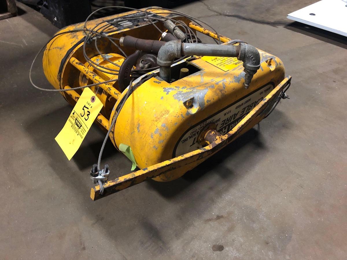 Hoist, air operated ... ton cable winch. Working condition.