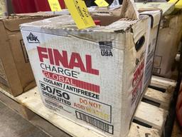 Global anti-freeze, pink, 50/50 mixed, 6 gal case, in 1 case lots. Choice lot 90-95.