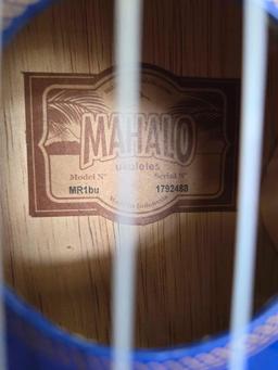 New Mahalo Mr1bu Blue Soprano Ukulele