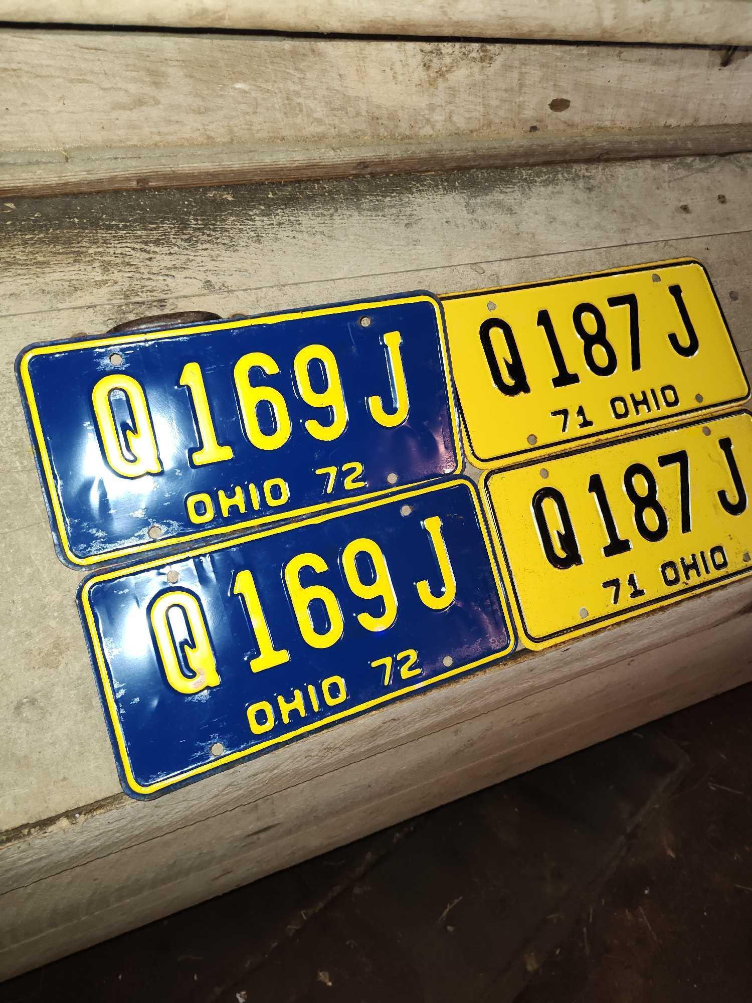 Vintage License Plates Mostly Pairs 1959 - 1974, & Others