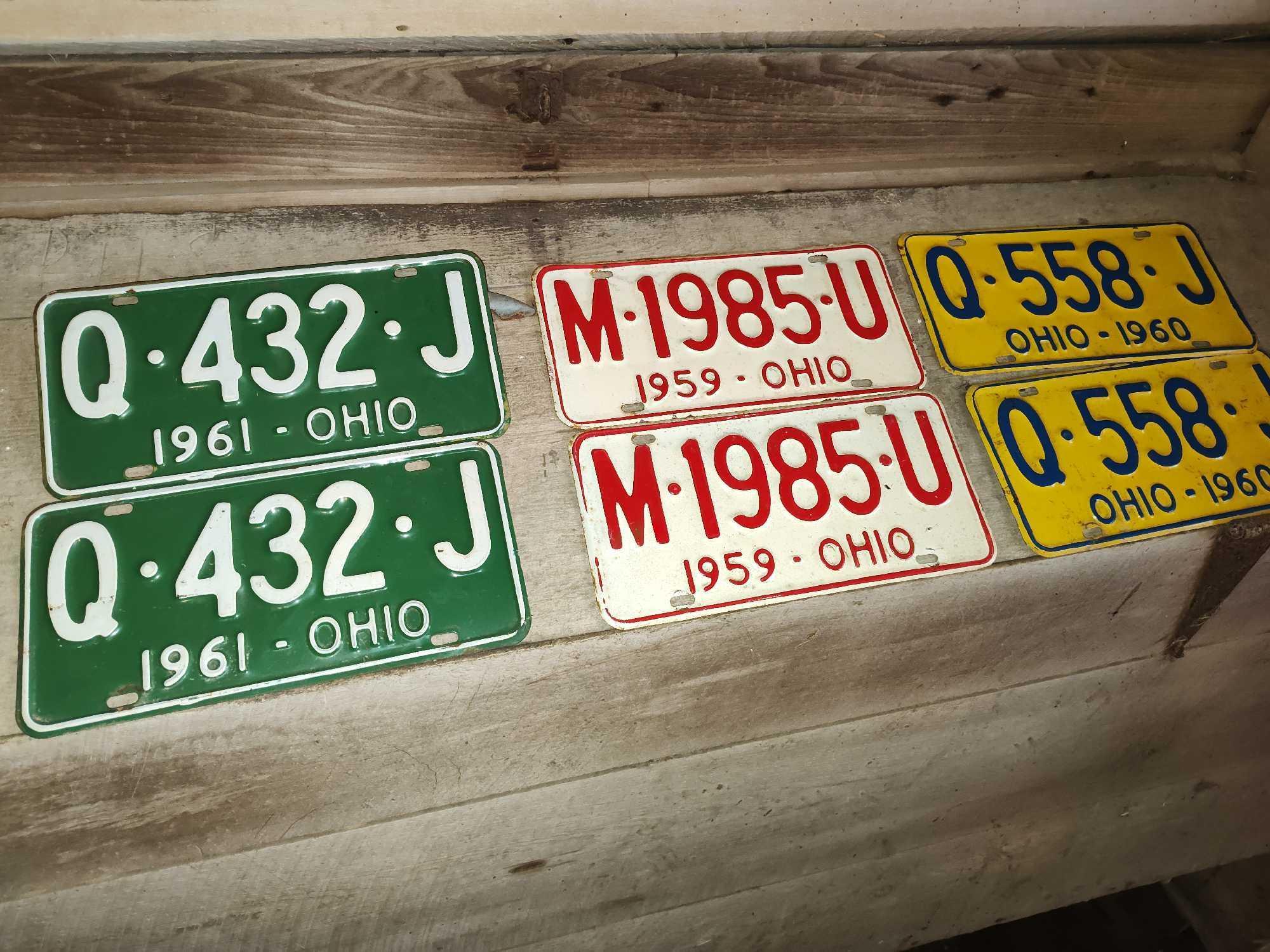 Vintage License Plates Mostly Pairs 1959 - 1974, & Others