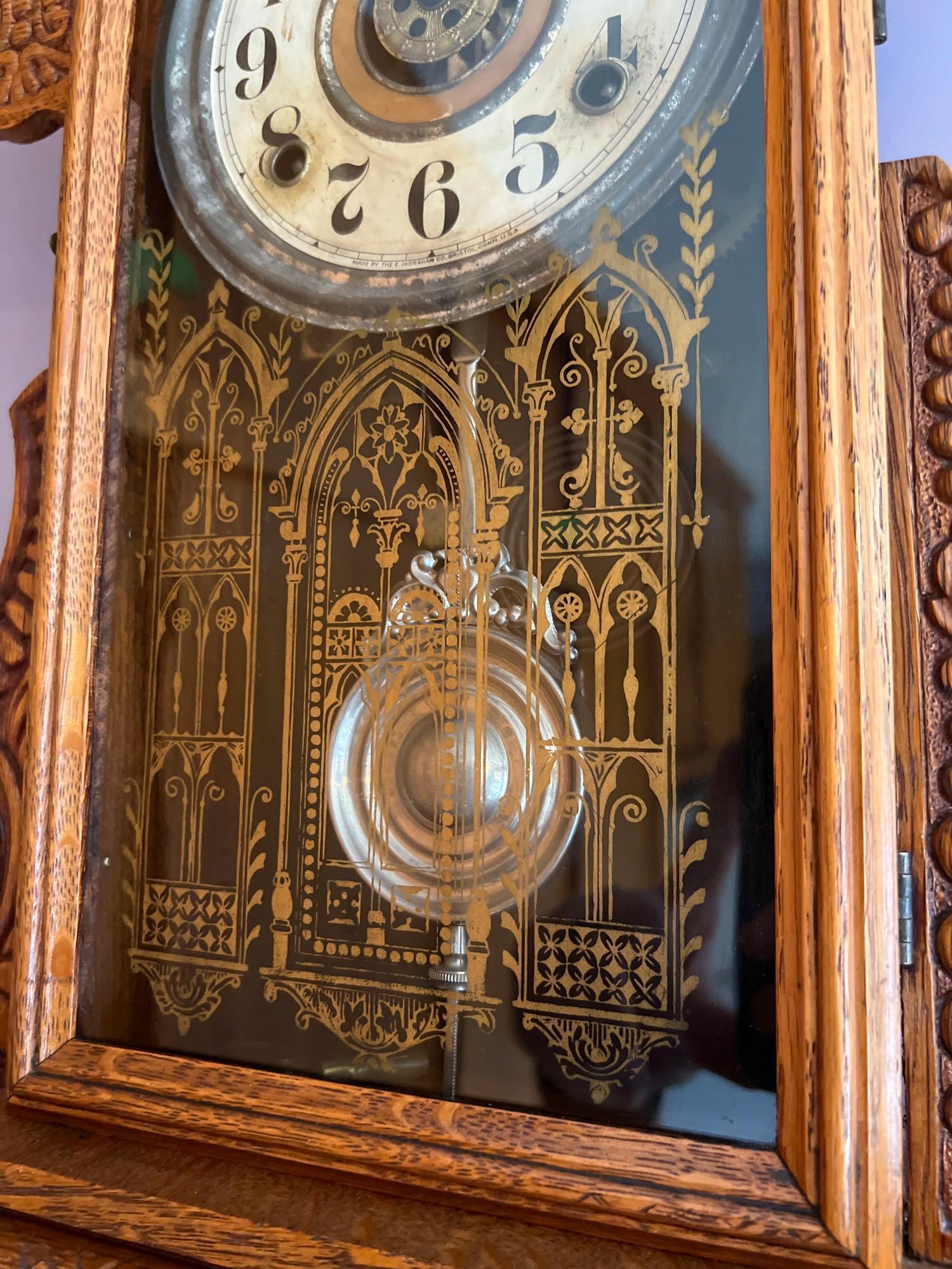Vintage Mantle Clock 22 in Tall