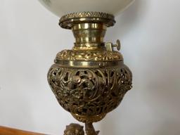 Early Cherub Banquet Lamp