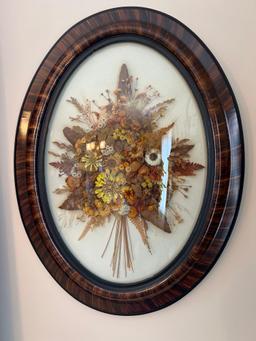 (3) Matching Dried Flowers Picture Frames