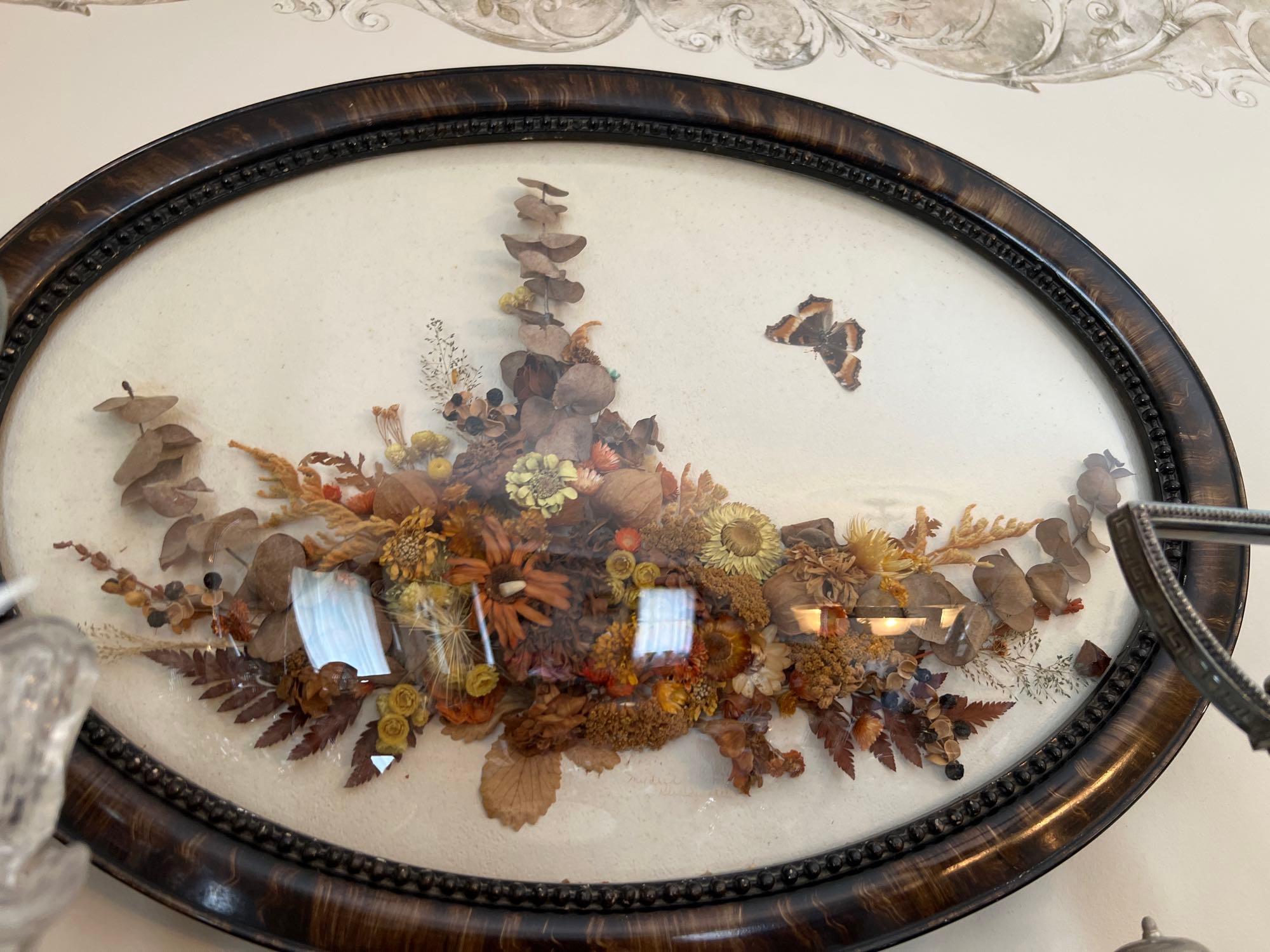 (3) Matching Dried Flowers Picture Frames
