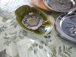 Silver Plate Tea Set & Other plated Items Laxy Susan