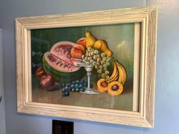(4) Fruit Prints Picture Frames