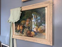 (4) Fruit Prints Picture Frames