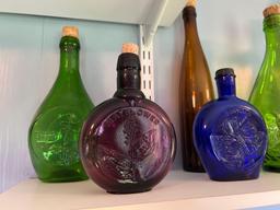 Vintage Glass Bottles, White House Vinegar, Wine and Whiskey Bottles