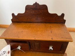 Vintage Wood Dresser Top Jewelry Box
