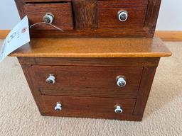 Vintage Wood Dresser Top Jewelry Box